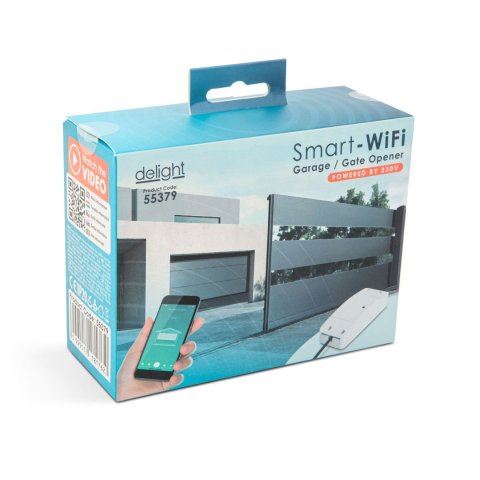 Delight Smart Wi-fi-s garázsnyitó szett 230V nyitásérzékelő (55379)