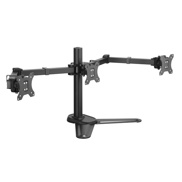 Equip 650125  17"-27" 3 monitor dönthető forgatható állítható magasság Monitor Asztali konzol  Fekete 