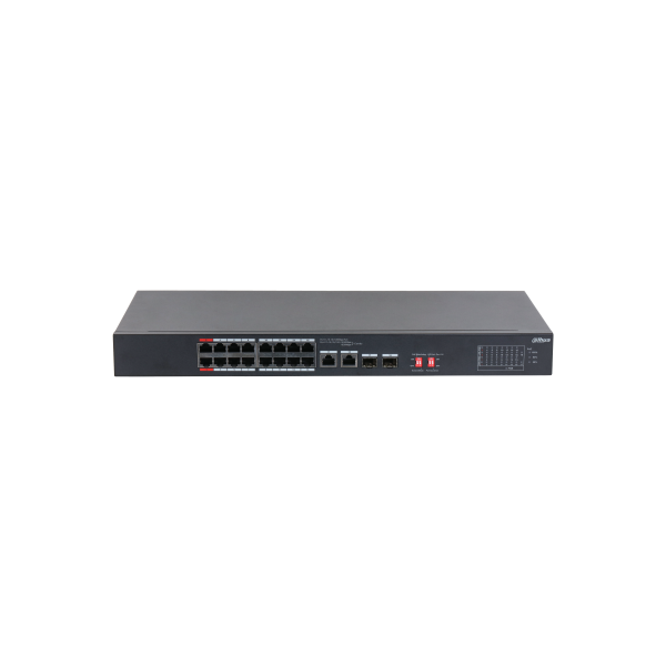 Dahua S3218-16ET-135 16x 10/100 (PoE 135W)+2x 100/1000 Uplink/SFP combo uplink PoE switch Dahua S3218-16ET-135 16x 10/100 (PoE 135W)+2x 100/1000 Uplink/SFP combo uplink PoE switch