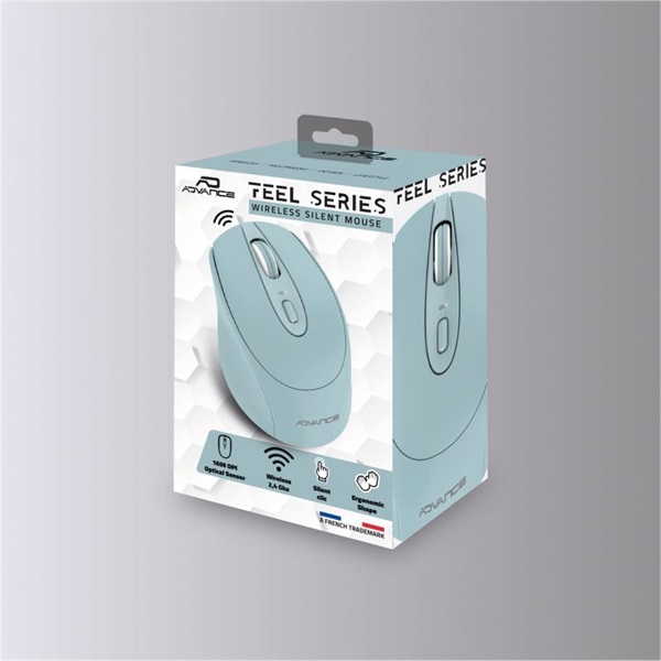 Advance   FEEL WIRELESS  1600 DPI  4 gomb kék Egér vezeték nélküli