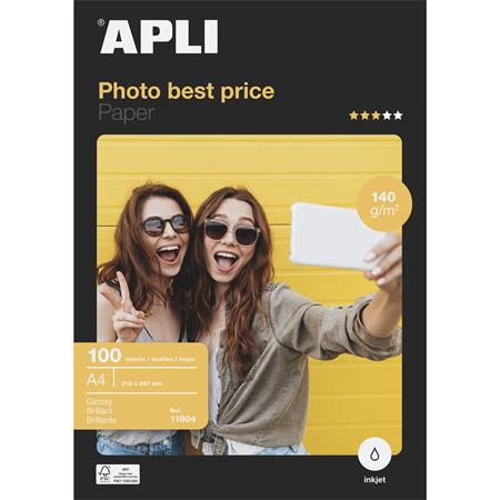 APLI Fotópapír tintasugaras "Best Price" A4 140g 100db fényes (11804)