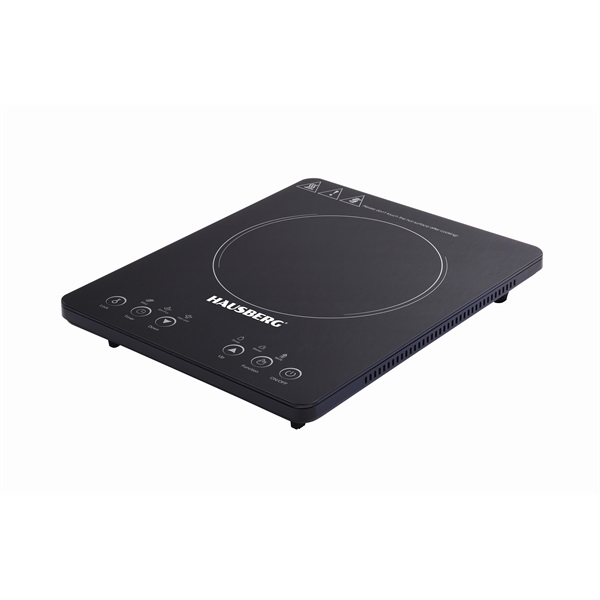 Hausberg HB-1525NG 2000W-os elektromos egylapos indukciós főzőlap érintésvezérléssel Fekete