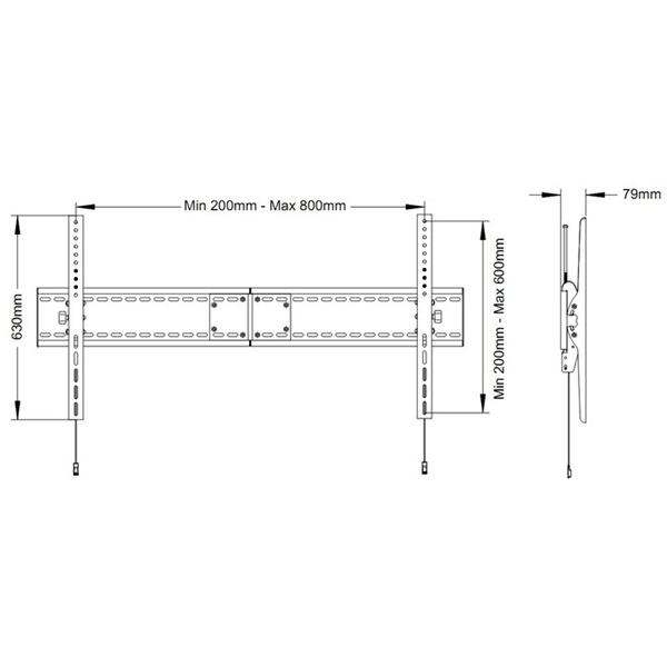 MULTIBRACKETS fali rögzítő univerzális HD MAX, dönthető 63-110", fekete MULTIBRACKETS fali rögzítő univerzális HD MAX, dönthető 63-110", fekete