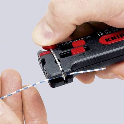 Knipex 12 80 100 SB vékony vezeték és huzal csupaszoló, blankoló kés, drótvágóval 0.3-tól 1 mm-ig Knipex 12 80 100 SB vékony vezeték és huzal csupaszoló, blankoló kés, drótvágóval 0.3-tól 1 mm-ig