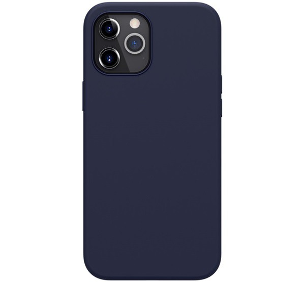 NILLKIN FLEX PURE szilikon telefonvédő (ultravékony, környezetbarát, mikrofiber plüss belső, matt) SÖTÉTKÉK [Apple iPhone 12 Pro Max]