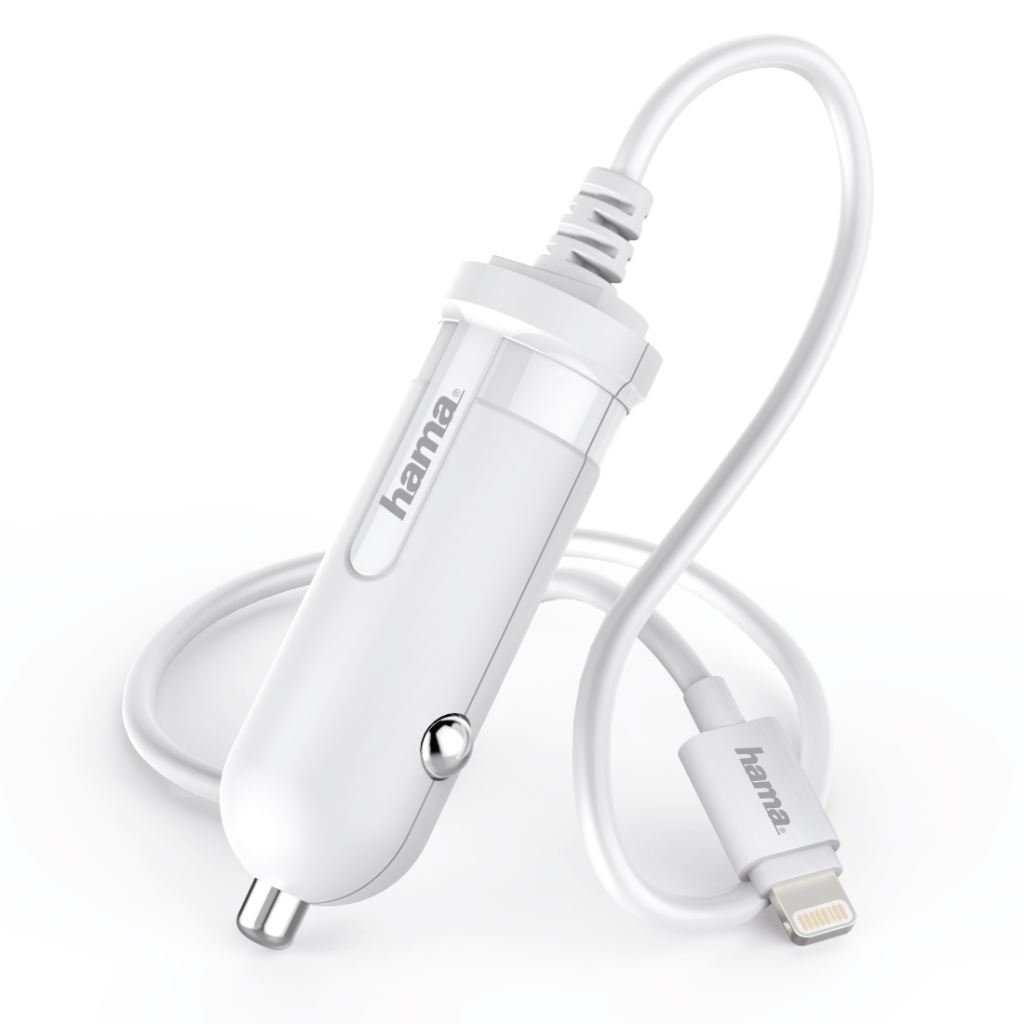 Hama 178303 iPad/iPhone Lightning (MFI) autós töltő  2,4A fehér
