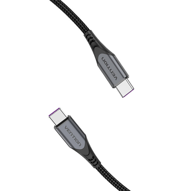 USB-C-USB-C 100W Vention TAHHF 5A 1m USB 3.1 Gen2 4k kábel (szürke)