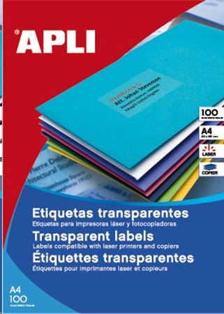 APLI 210x297 mm etikett, poliészter, időjárásálló, matt, attetsző 100 darab (LCA11919)