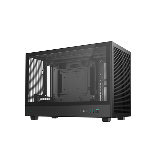 DeepCool CH260 Mini-ITX/Micro ATX (BTF)  2xUSB3.0  Type-C Számítógépház    Fekete 