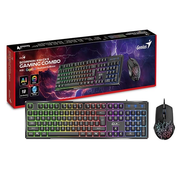 Genius Scorpion KM-GX3 Gaming USB fekete   billentyűzet HU