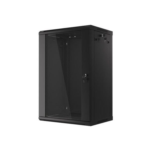 Lanberg 19" 18U Falra szerelhető Rackszekrény Black