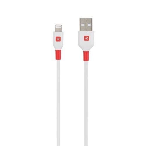 SKROSS USB-A - Lighting adatkábel 120cm fehér-piros (SKCA0004A-MFI120CN)