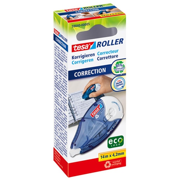 Tesa cserélhető betéttel 4,2mm-es hibajavító roller Tesa cserélhető betéttel 4,2mm-es hibajavító roller