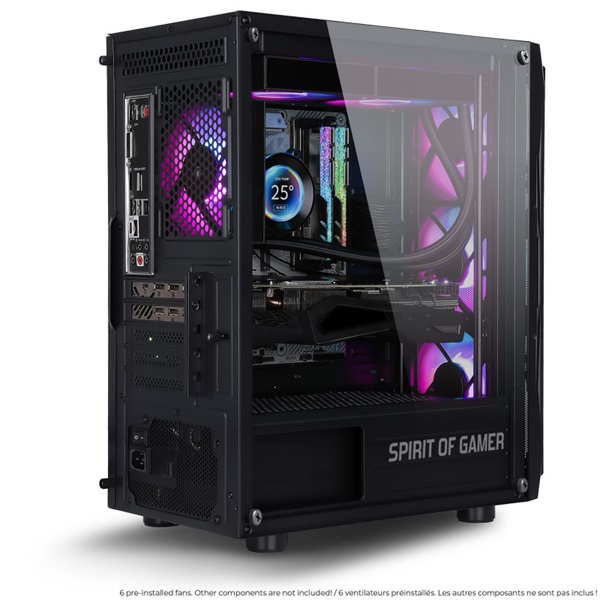 Spirit of Gamer Rogue VII RGB  fekete ablakos ATX Számítógépház  