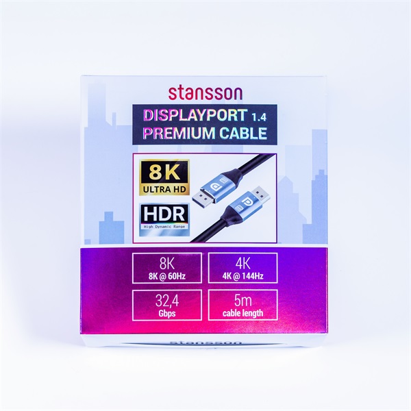 Stansson 5m Displayport Kábel Stansson 5m Displayport Kábel