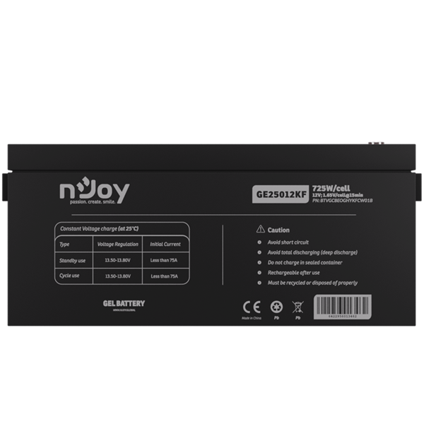NJOY GE25012KF  12V/250Ah, T11 zárt  gondozás mentes GEL akkumulátor   