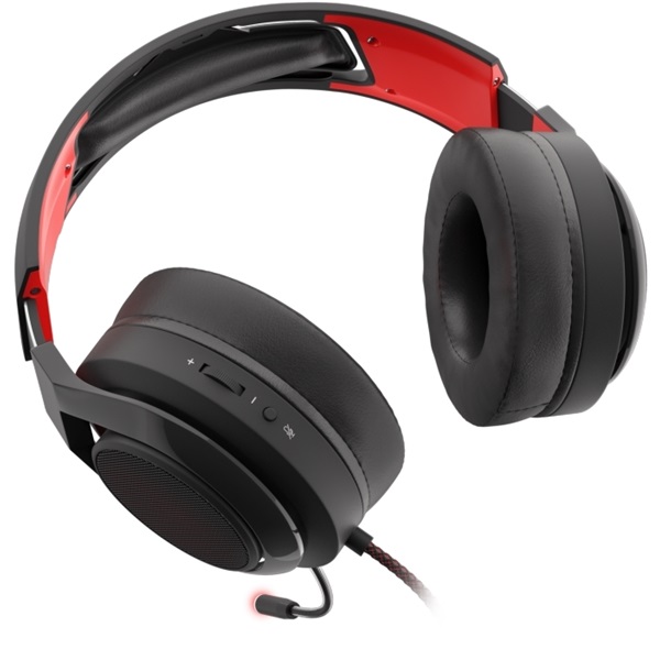 natec Genesis Radon 610 Gamer mikrofonos fejhallgató, 7.1, fekete-piros (NSG-1454)