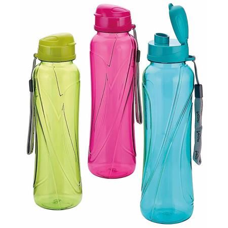 Kulacs, 610 ml, műanyag, világos zöld, "Slim" Kulacs, 610 ml, műanyag, világos zöld, "Slim"
