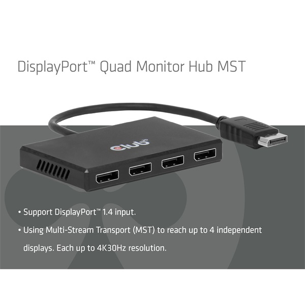 Club 3D    CSV-7400  DisplayPort to 4x DisplayPort 8K30Hz Átalakító