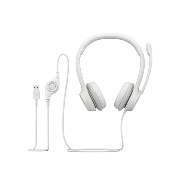 Logitech H390 sztereó headset fehér (981-001286)