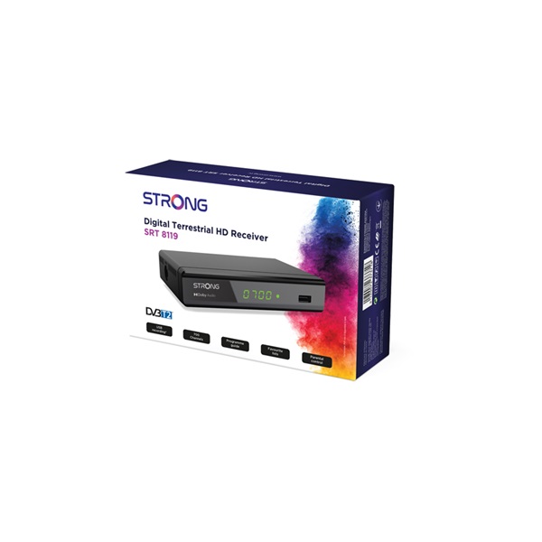 Strong SRT8119 DVB-T2 HEVC/H2.265 földfelszíni digitális beltéri egység