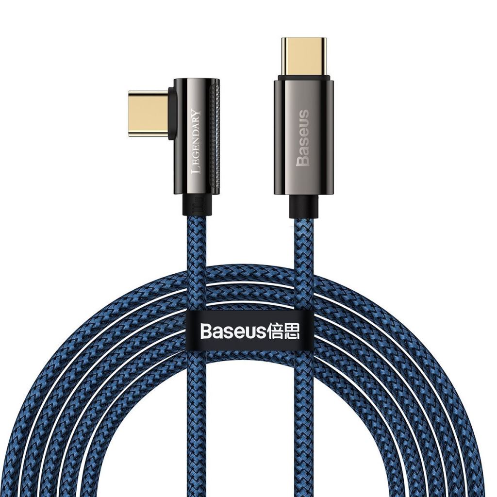 Baseus Legend Series USB-C–USB-C ferde kábel, PD, 100W, 2m, kék (CACS000703)