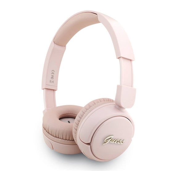 CG MOBILE GUESS SCRIPT METAL LOGO bluetooth fejhallgató SZTEREO (v5.3, mikrofon, IPX4 vízálló) RÓZSASZÍN (GUBHV6SCP)