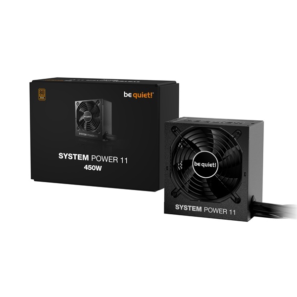 Be Quiet! 450W SYSTEM POWER 11 80+ Bronze ATX3.1 PCIe5.1 Tápegység Fekete Be Quiet! 450W SYSTEM POWER 11 80+ Bronze ATX3.1 PCIe5.1 Tápegység Fekete
