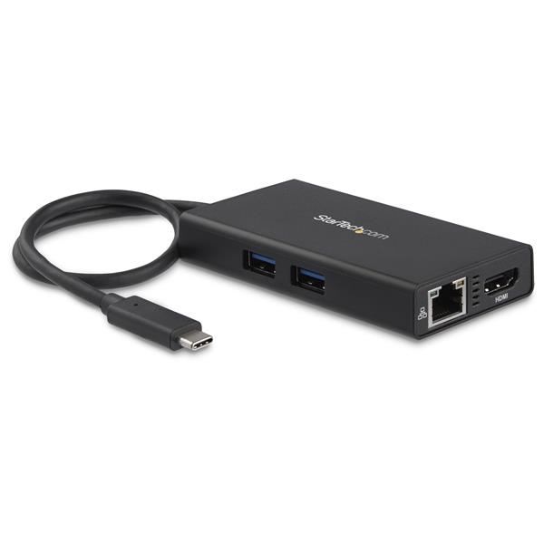 StarTech.com USB-C Multiport Adapter 4K HDMI 2xUSB-A 60W PD fekete (DKT30CHPD)