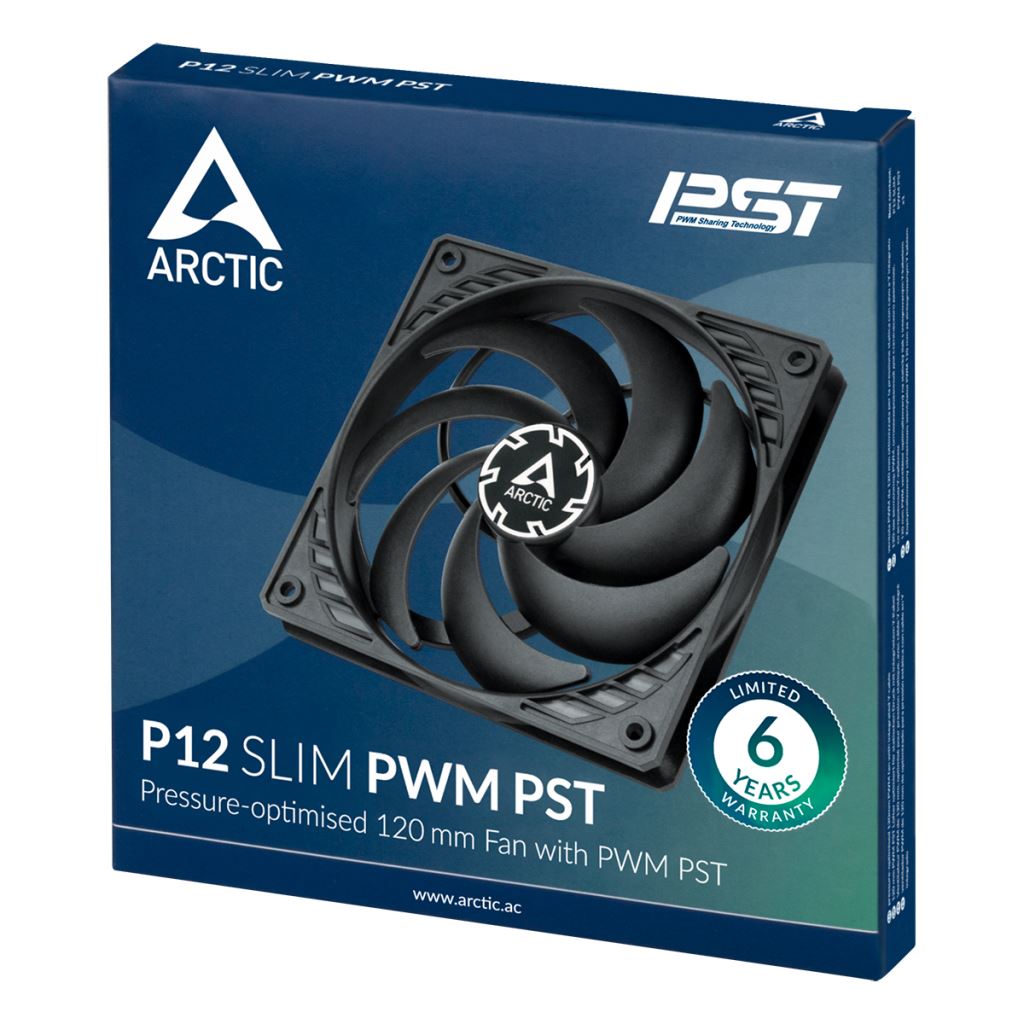 Arctic P12 Slim PWM PST ház hűtő ventilátor 12cm fekete (ACFAN00187A) Arctic P12 Slim PWM PST ház hűtő ventilátor 12cm fekete (ACFAN00187A)