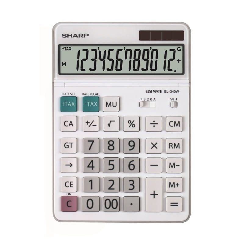 Sharp EL-340W Asztali számológép White