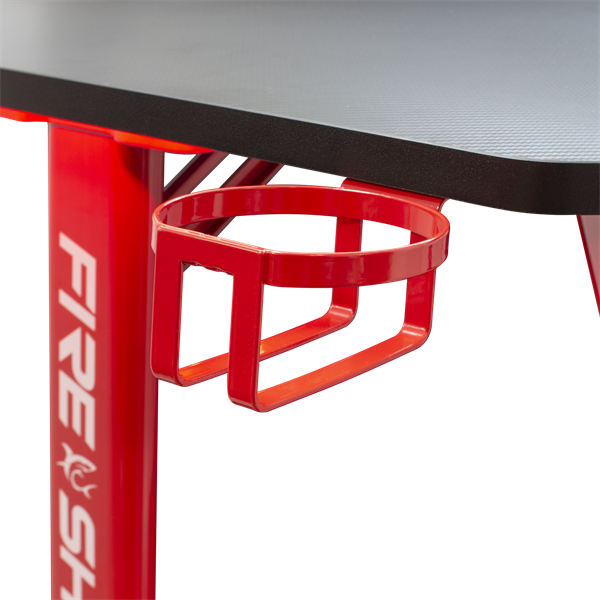 White Shark Fire Shadow Gaming Desk Black/Red