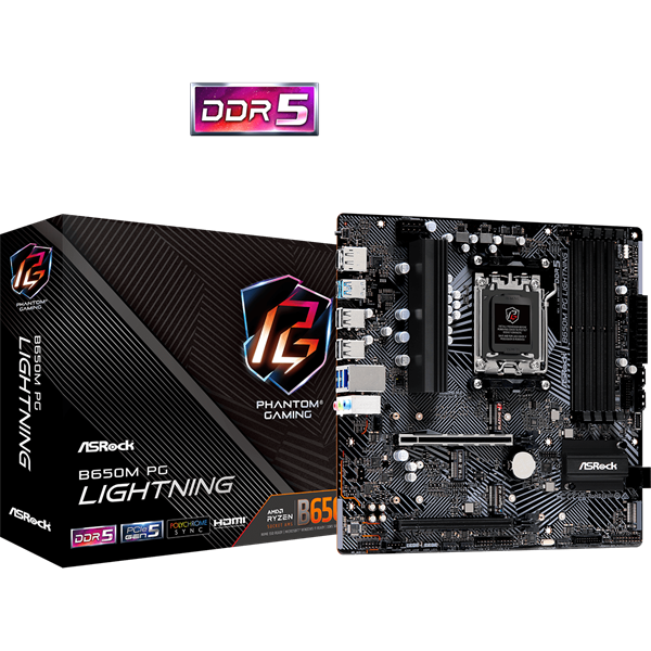 ASRock sAM5 B650M PG LIGHTNING alaplap
