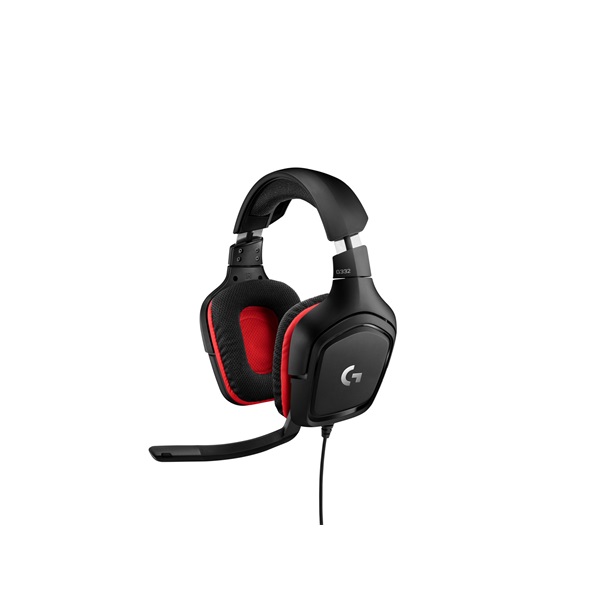 Logitech G332 Symmetra Gaming Headset mikrofonos fejhallgató fekete-piros (981-000757)