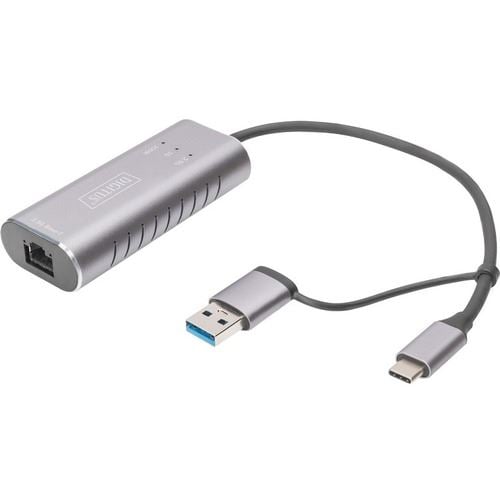 Assmann Digitus USB Type-C Gigabit Ethernet Adapter 2.5G, USB + USB A (DN-3028) Assmann Digitus USB Type-C Gigabit Ethernet Adapter 2.5G, USB + USB A (DN-3028)