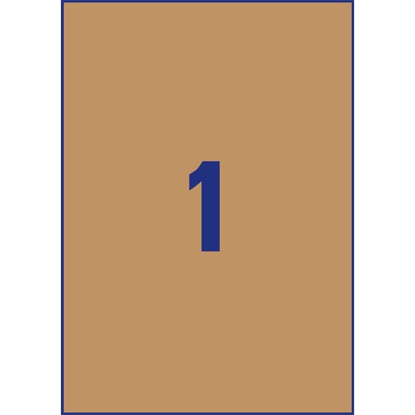 Avery L7109-25 210x297mm újrahasznosított barna kraft etikett Avery L7109-25 210x297mm újrahasznosított barna kraft etikett