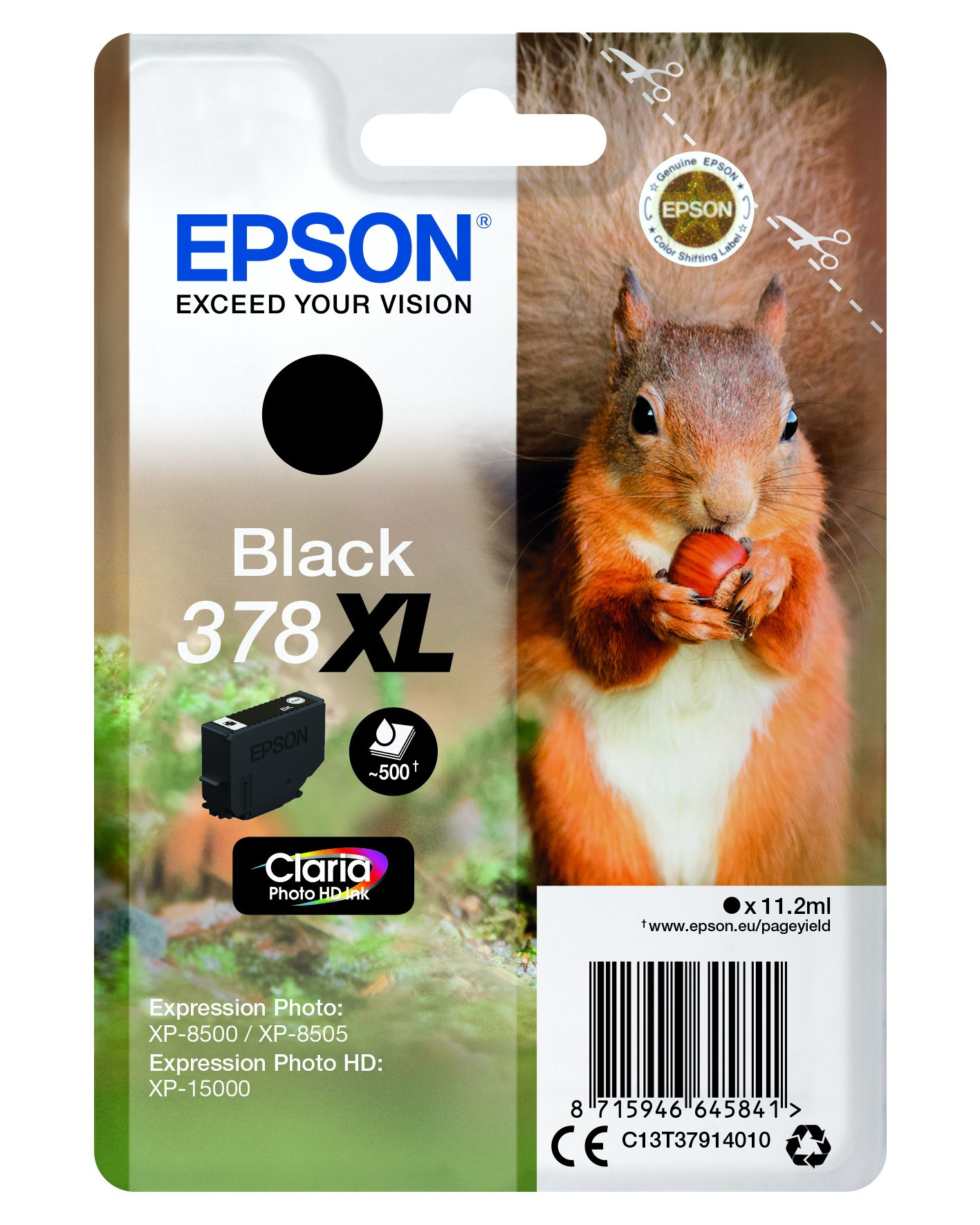 Epson T3791 Tintapatron Fekete 11,2ml No.378XL Eredeti Epson T3791 Tintapatron Fekete 11,2ml No.378XL Eredeti