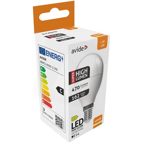 Avide ABMG14NW-2.9W LED GLOBE IZZÓ MINI G45 2.9W E14 NW 4000K SUPER HIGH LUMEN
