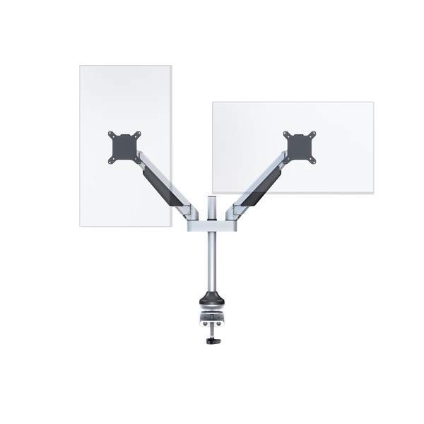 MULTIBRACKETS  Lift Dual dönthető forgatható 15-32" asztali rögzítő Gas Ezüst