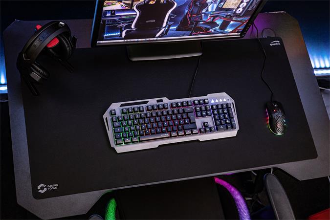 SPEEDLINK "LUNERA RGB Rainbow" Vezetékes gaming fém USB Billentyűzet Fekete HUN