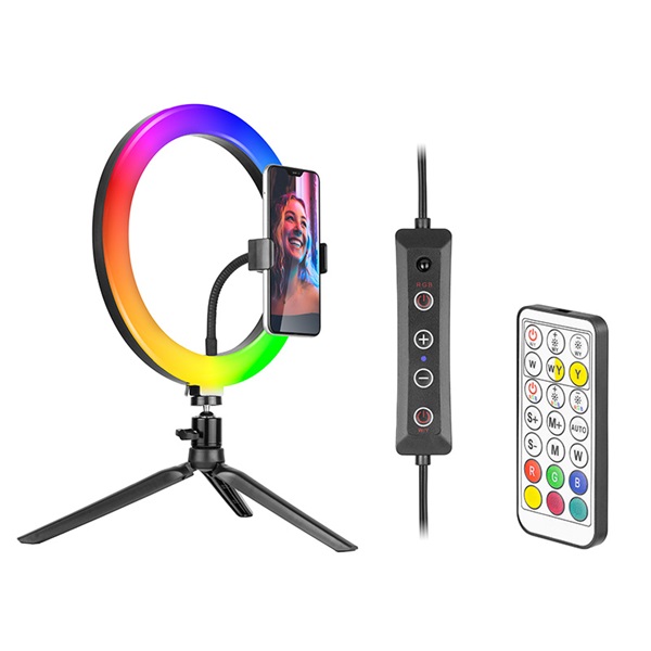 Tracer TRAOSW46807 Ring Light 8 W/26 cm/600-1700 lm/RGB/gyűrűs LED lámpa mini állvánnyal Tracer TRAOSW46807 Ring Light 8 W/26 cm/600-1700 lm/RGB/gyűrűs LED lámpa mini állvánnyal