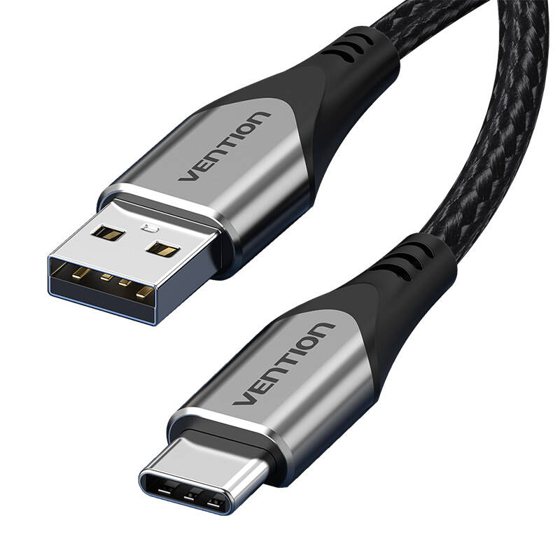USB 2.0 A to USB-C 3A Cable Vention CODHF 1m Gray
