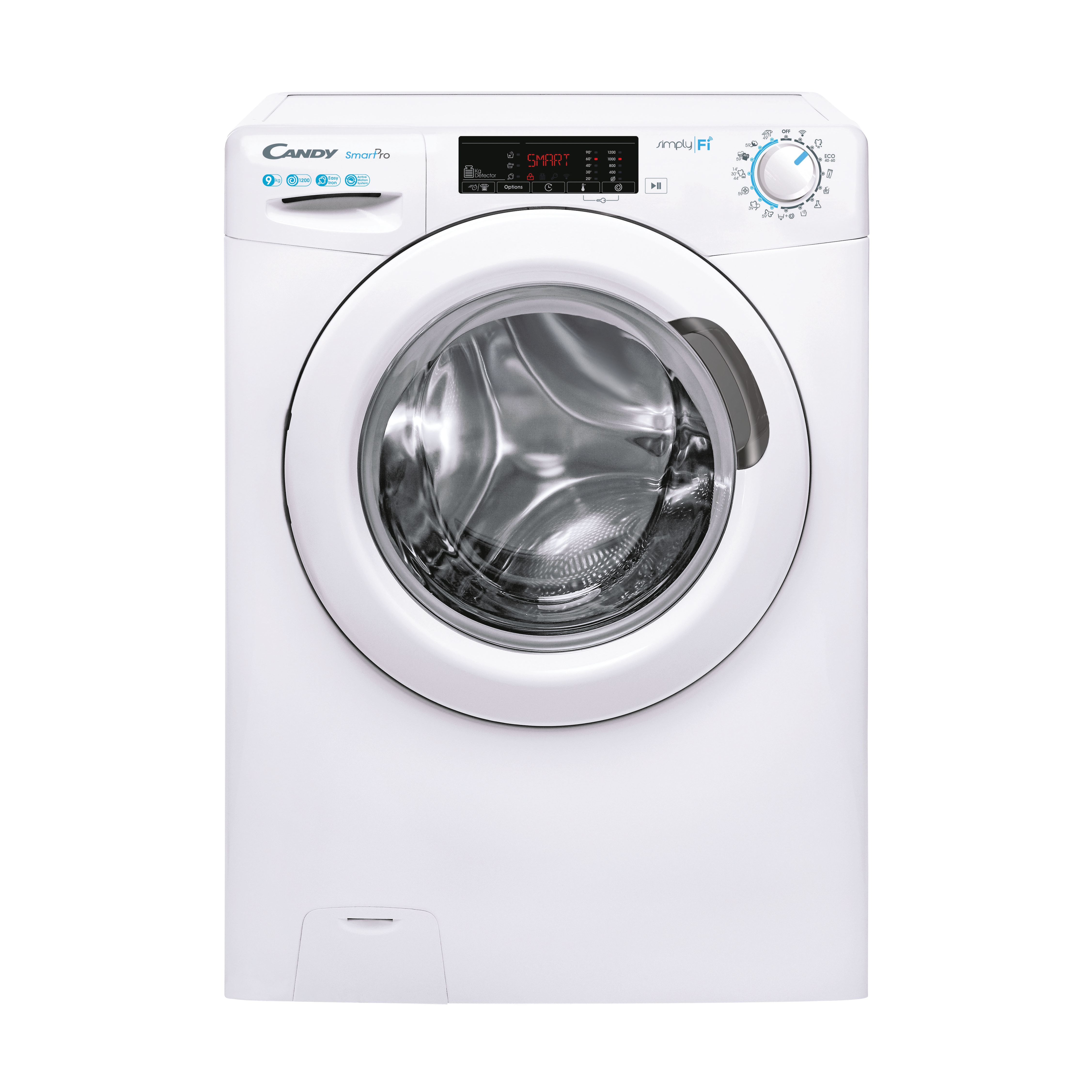 Candy CSO 1295TW4/1-S Elöltöltős mosógép - 9 kg, 1200 ford./perc, B Energiaosztály, Gőz program,  WiFi+BT