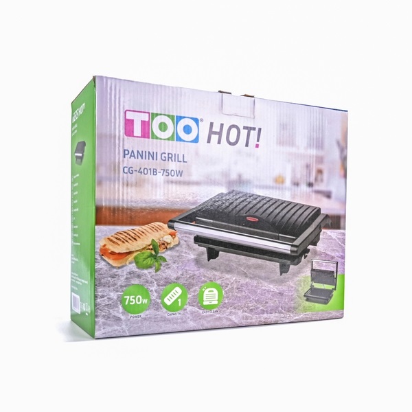 TOO CG-401B-750W kontakt grill fekete TOO CG-401B-750W kontakt grill fekete