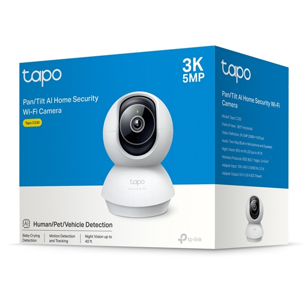 TP-Link Tapo C230 Pan/Tilt AI Home Security Wi-Fi kamera