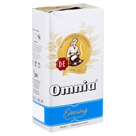 Douwe Egberts Omnia Evening pörkölt, őrölt koffeinmentes káve 250g (10415401) Douwe Egberts Omnia Evening pörkölt, őrölt koffeinmentes káve 250g (10415401)