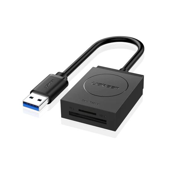 UGREEN USB adapter SD/microSD kártyaolvasó fekete (20250) UGREEN USB adapter SD/microSD kártyaolvasó fekete (20250)