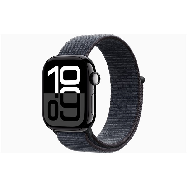Apple Watch S10 GPS (42mm) kozmoszfekete alumínium tok tinta sportszíj okosóra