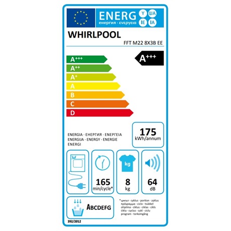 Whirlpool FFT M22 8X3B EE SZÁRÍTÓGÉP HŐSZIVATTYÚS