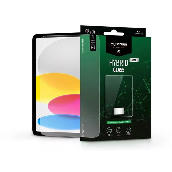 MSP LA-2292 Apple iPad 10.9 2022 Hybrid Glass Lite Tab rugalmas üveg kijelzővédő fólia MSP LA-2292 Apple iPad 10.9 2022 Hybrid Glass Lite Tab rugalmas üveg kijelzővédő fólia